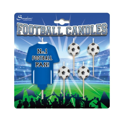 Football Candles Blue