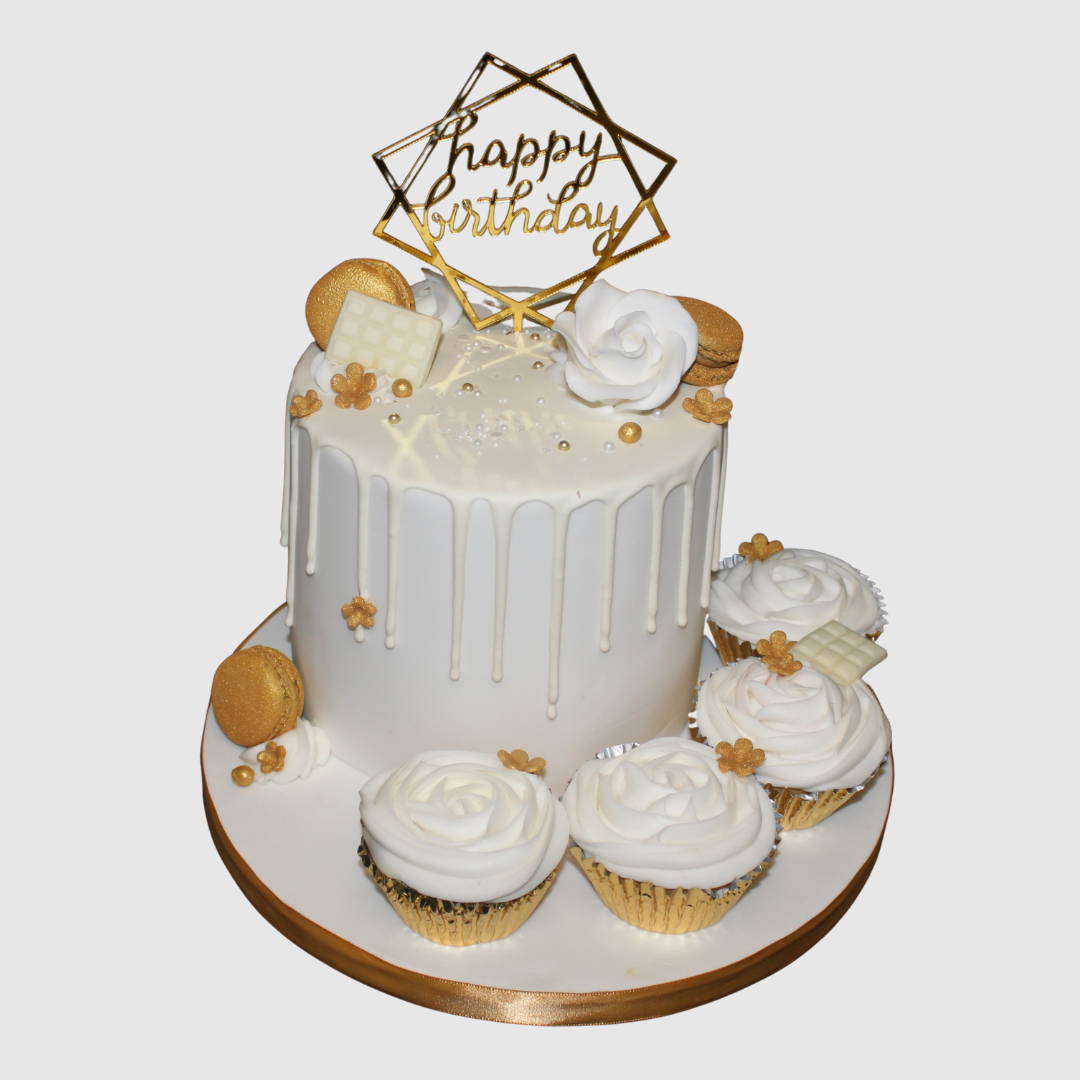 Macaron Drip & Cupcakes