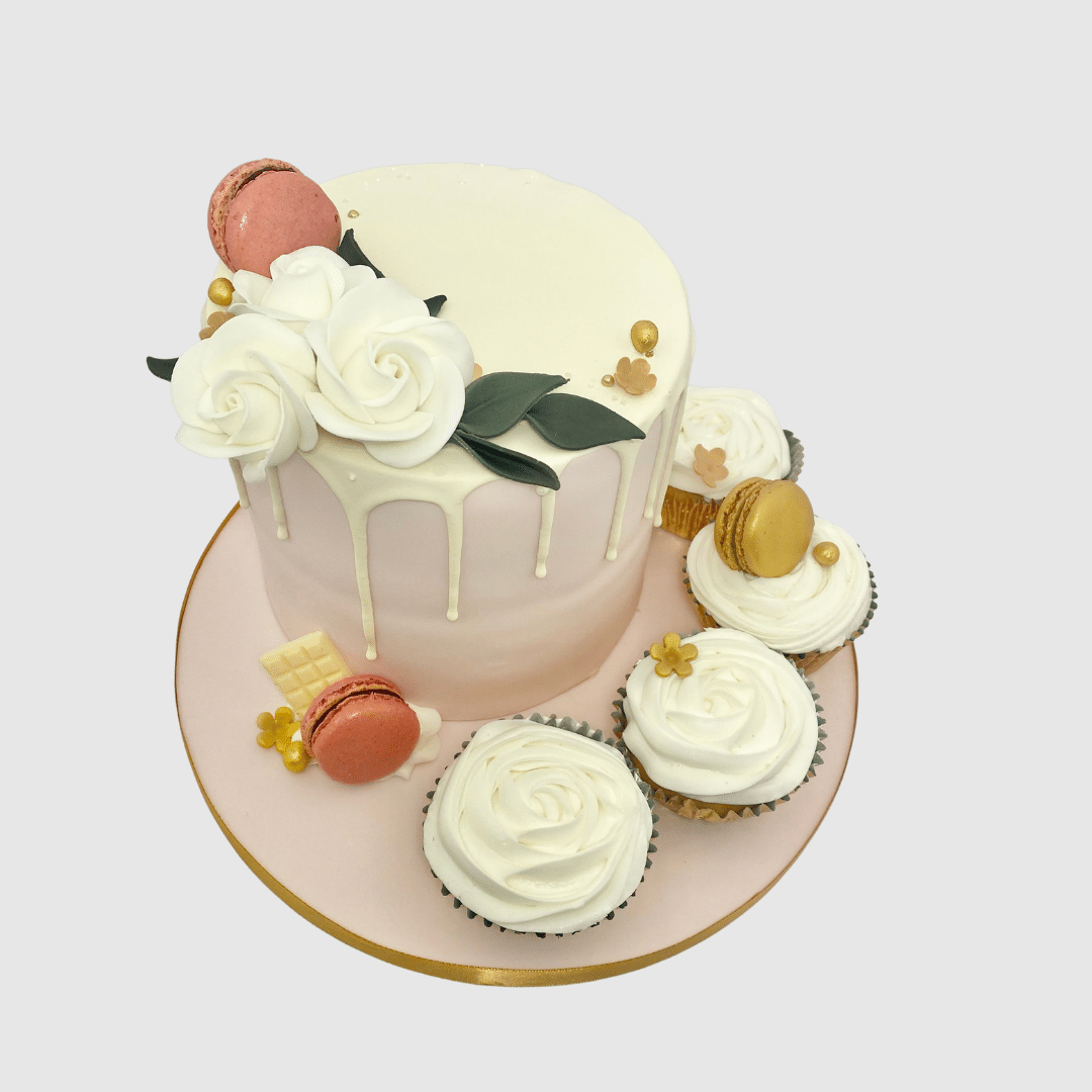 Rose Cluster Drip & Cupcakes