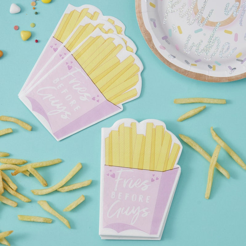 Fries before guys napkins