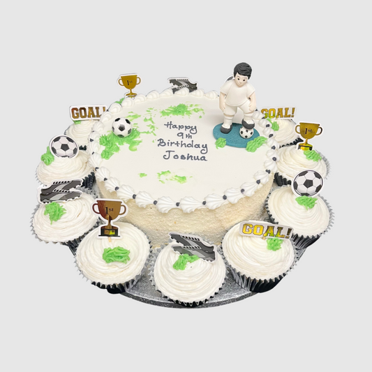 Football Cake & Cupcakes