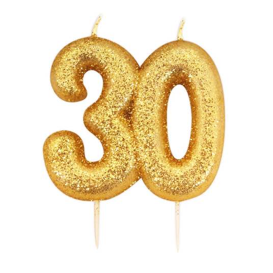 Gold 30 Candle