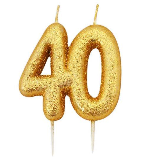 Gold 40 Candle
