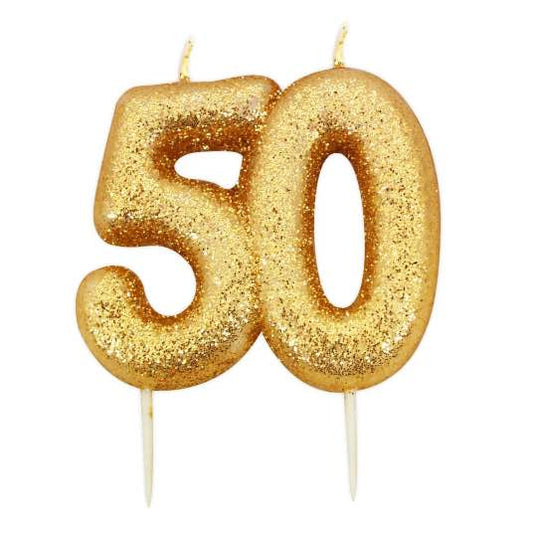 Gold 50 Candle