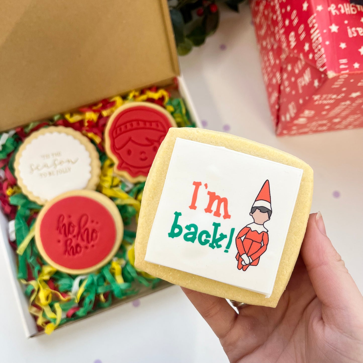 I'm Back Cookie Box