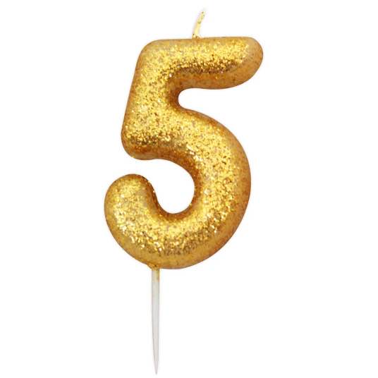 Gold 5 Candle