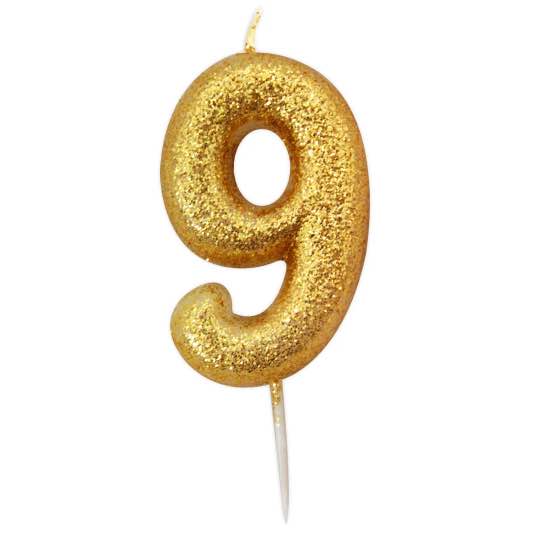 Gold 9 Candle