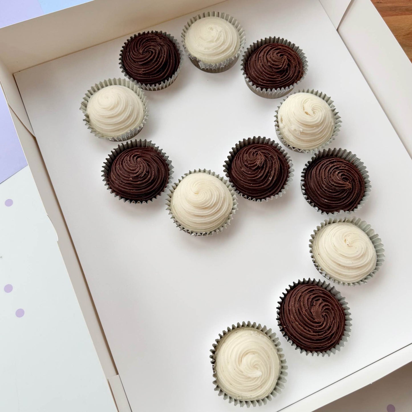 Number Cupcake Box