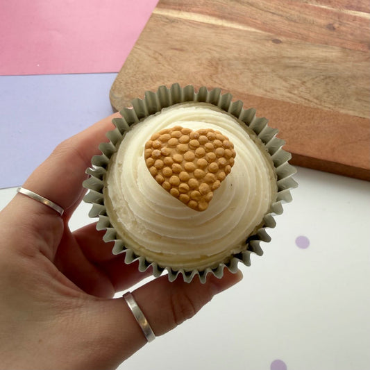 Pearl Heart Cupcakes