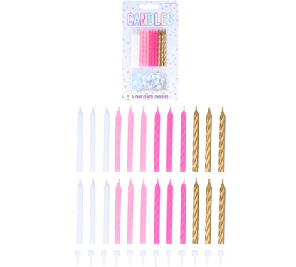 Pink Mix Candles