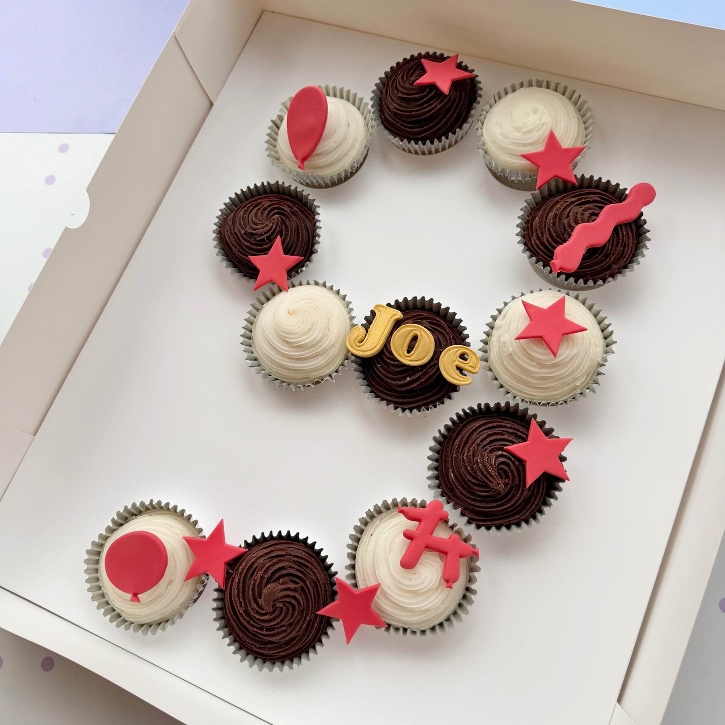 Number Cupcake Box