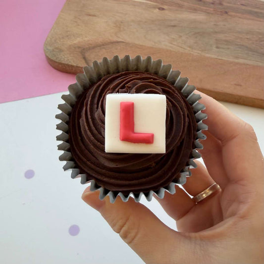 L Plate Cupcakes