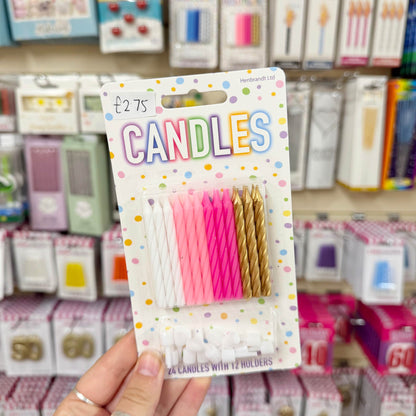 Pink Mix Candles