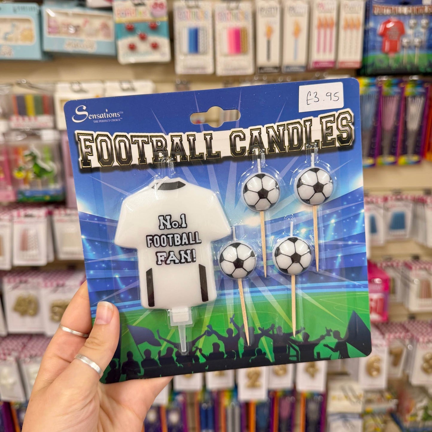 Football Candles White