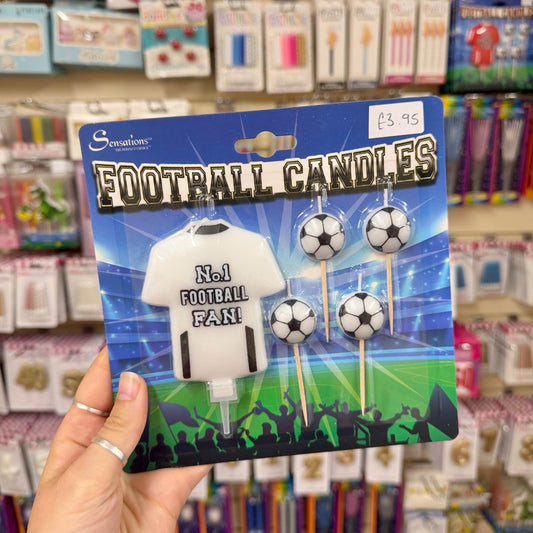 Football Candles White