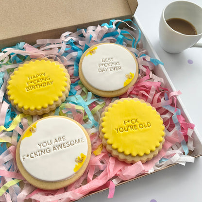 Swearing Birthday Cookie Box