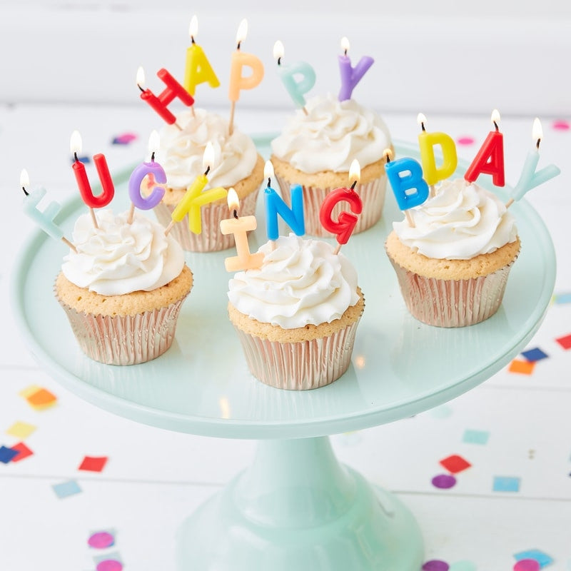 Happy F*cking Birthday Letter Candles