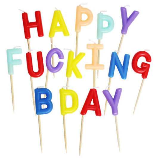 Happy F*cking Birthday Letter Candles