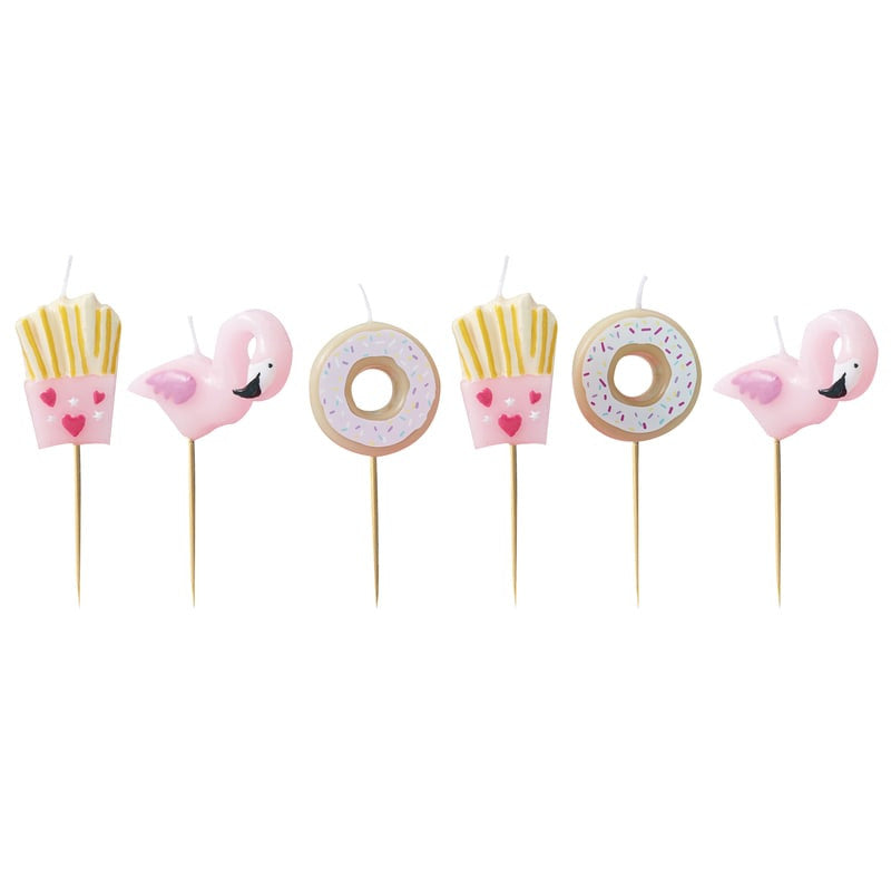 Fries, Donuts & Flamingo Candles